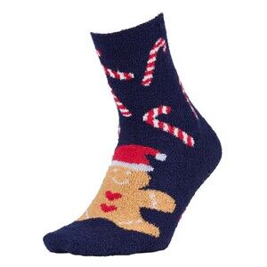 Northeast Outfitters Cozy Cabin Women's Size 5 10 Festive Socks Navy Gingerbread